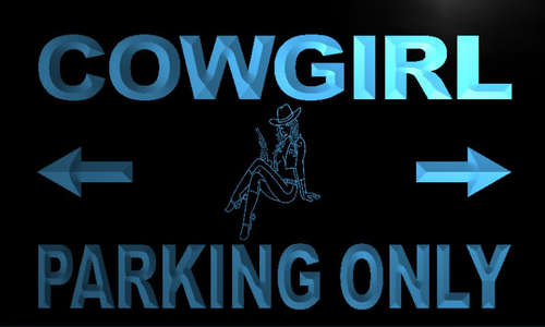 Cow Girl Parking Only Neon Light Sign